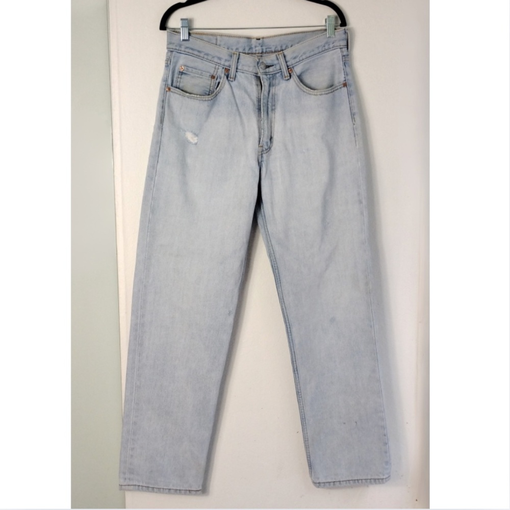 Levi's 550 Relaxed Fit Jeans Light Wash W33 L32 - Distressed Grunge Style